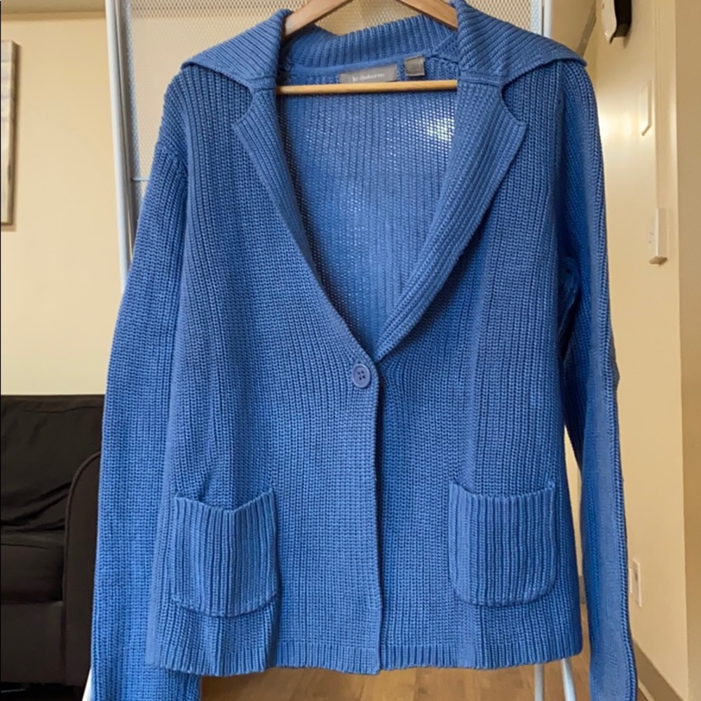 Vintage Liz Claiborne blue oversized sweater